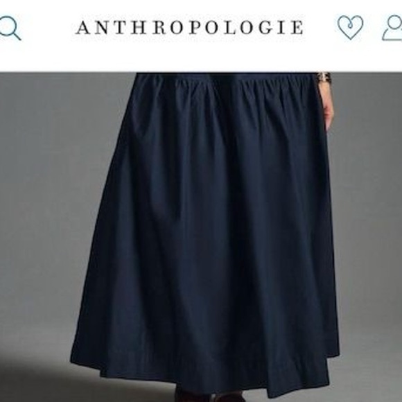 ANTHROPOLOGY MOON RIVER PUFF SLEEVE BACK CUTOUT SMOCKED WAIST MIDI DRESS SMALL - Picture 2 of 16